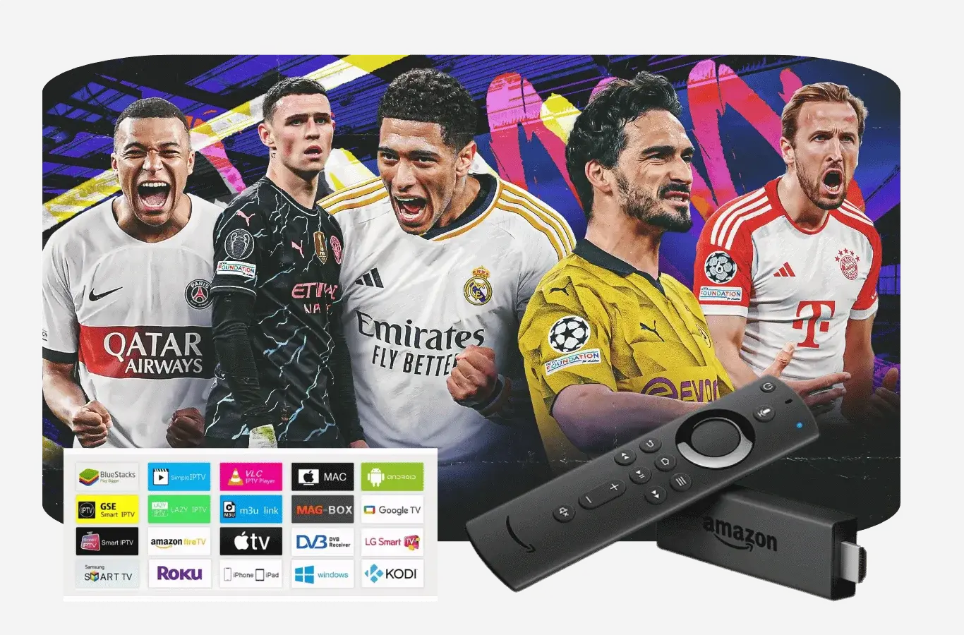 IPTV UK homepage showcasing live TV and streaming services